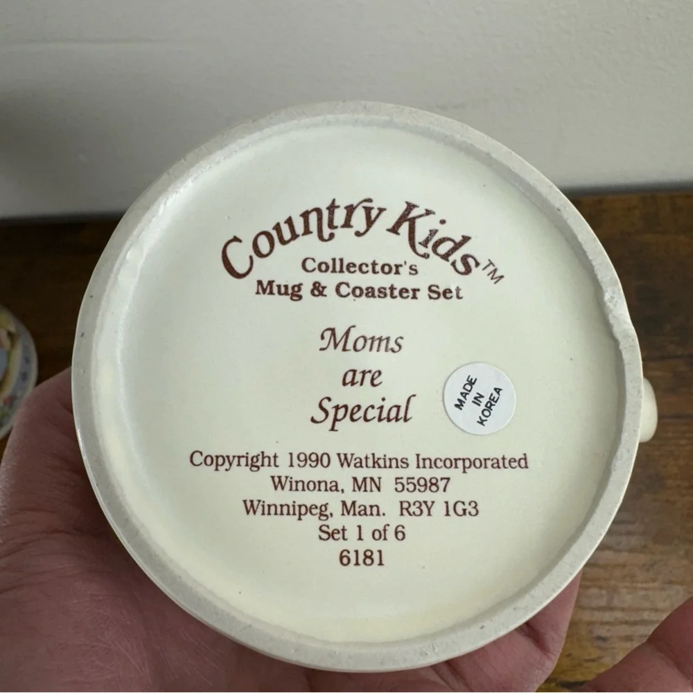 Vintage Watkins Country Kids Collectors Mugs 